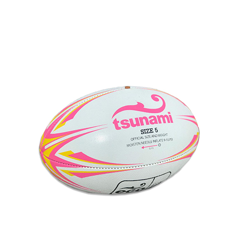 5k Match Rugby Ball Tsunami Sport, Plain White Rugby Ball